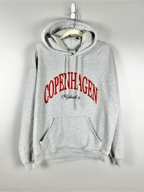 HIGHSNOBIETY‎ Coppenhagen Hoodie Large Oversized Collegiate Grey Casual Sweats